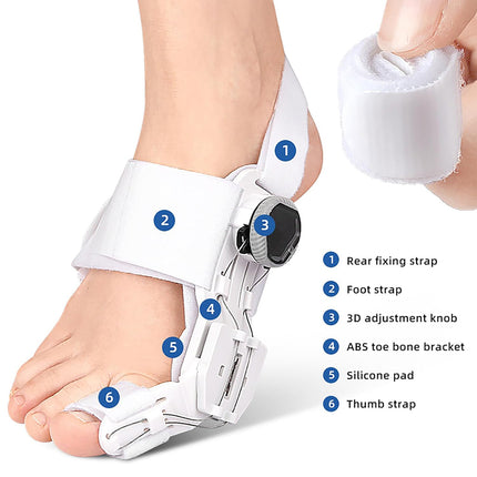 Hallux Valgus Corrector Adjustable For Day Night Use Pain Relief Toe Alignment