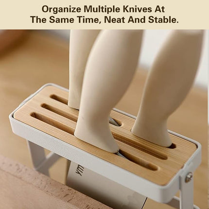 Chopping Board and Knife Holder Rack Kitchen Organizer Shelf Stand Lid Storage
