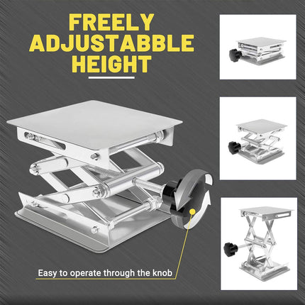 Lifting Platform Stainless Steel Manual Control Stand 10x10CM Adjustable Tool