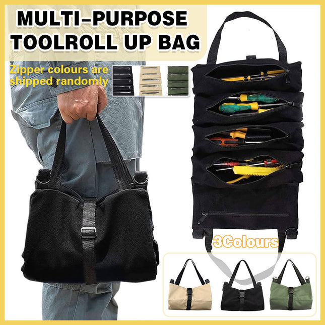 Multi-Purpose Tool Roll Up Bag Wrench Roll Pouch Hanging Tool Portable Organiser