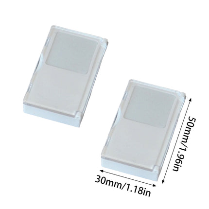 2PCS Acrylic Flip Top Transparent Square Storage Box For Loose Diamonds Gemstones