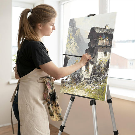 4 Section Aluminum Alloy POP Stand Portable Telescopic Easel Advertising Shelf