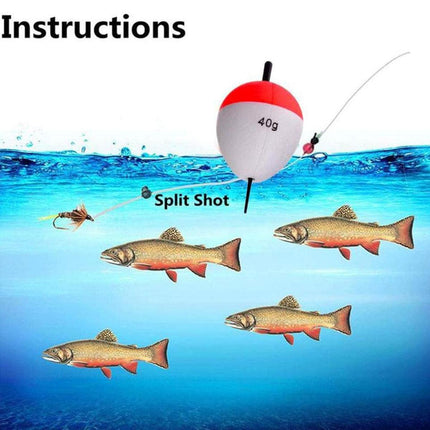 14pcs Red and White Fishing Float Bobber Set Buoy Tackle Accessories Freshwater