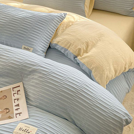 Super Soft Solid Colour Duvet Cover Simple Elegant Bedding Comforter Quilt Case