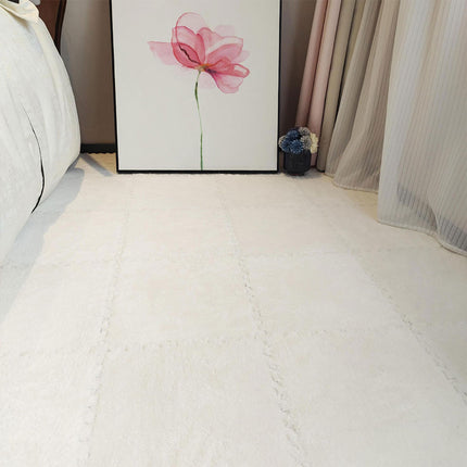 Square Carpet Set 12PCS Soft Splicing Floor Mats for Bedroom and Home Decor
