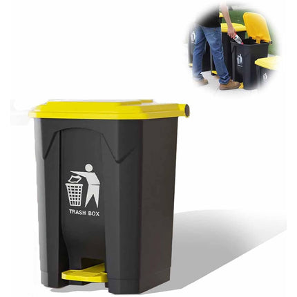 Pedal Trash Can with Lid 100L Large Capacity Durable for Kitchen Office Bathroom