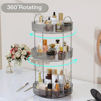 Rotating Vanity Storage Rack 360 Degree Cosmetic Organizer For Makeup Beauty