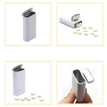 10PCS Clamshell Small Candy Box Metal Tin Storage Container Portable Iron Can