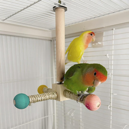 Parrot Toy Rotating Station Stand for Parrots Cockatiel Bird For Small Birds