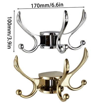 Wall Mounted Coat Hook Rotating Design Foldable Hook Space Saving For Home