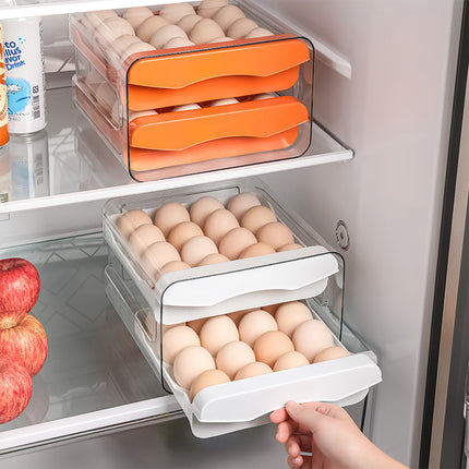 Kitchen Egg Double Layer Storage Box for Food Organization Fresh Keeping