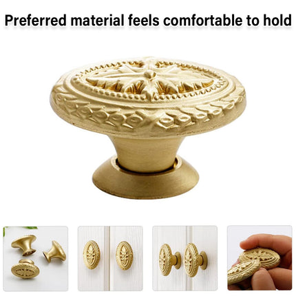 French Cabinet Door Handles Oval Shape Retro Style 2 Colours for Drawer Wardrobe