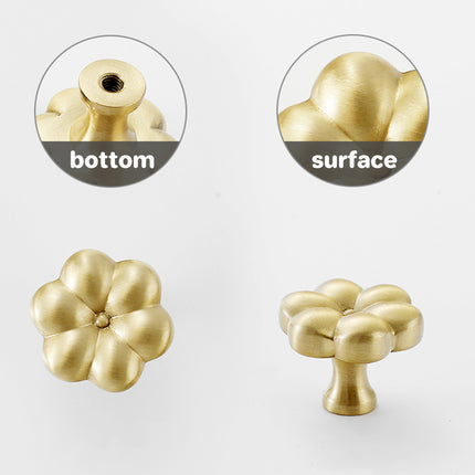 Brass Cabinet Handle Bucolic Style Creative Pull for Wardrobe Drawer Cupboard