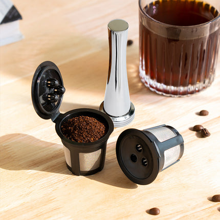 4PCS 3 Hole K-Cup Coffee Capsule Coffee Maker Reusable Filter For Keurig Brewers