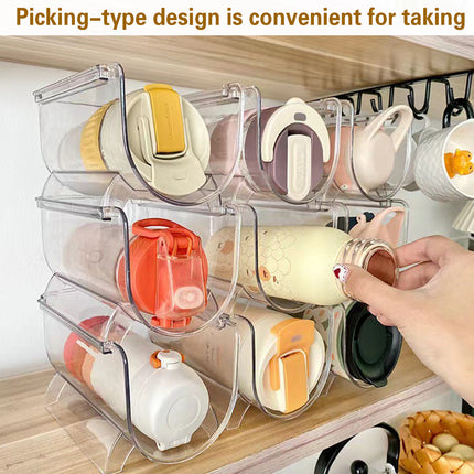 Water Cup Storage Rack Multi Layer Transparent Clear Space Saving Durable