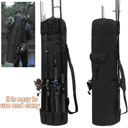 Multifunctional Cylinder Fishing Rod Bag Outdoor Gear Storage Carry Waterproof