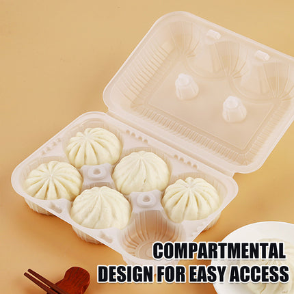 100PCS Disposable Food-Container 4/6 Grids Easy to Stack for Takeaway Box Meal