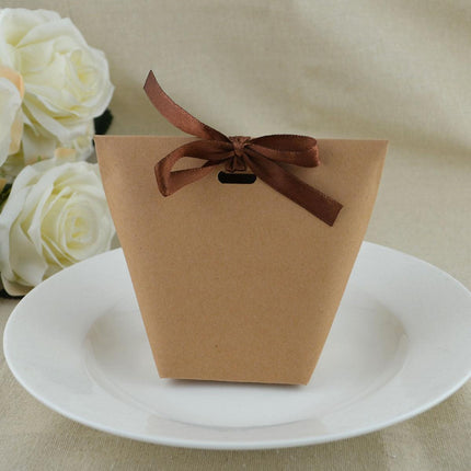 50PCS Kraft Paper Bag Party Candy Treat Storage Bag Recyclable Gift Shopping Bag