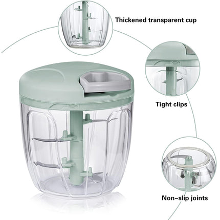 900ml Manual Meat Mincer Garlic Chopper Rotate Garlic Press Crusher Meat Grinder
