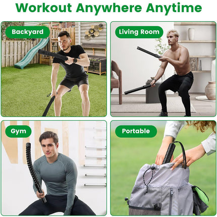 2PCS Fitness Cordless Resistance Training Rope Non Slip Handles Home Gym Workout