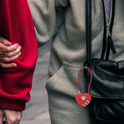 Heart Shaped Password Lock Safety Lock For Travel Luggage Bags Jewelry Box