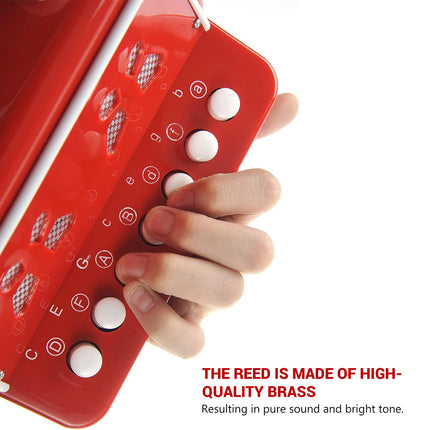 Portable 7-Key Accordion for Kids Beginners Early Music Education Home School