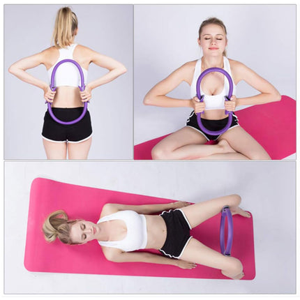 Multicolor Yoga Circle Crescent Handle Pilates Ring for Body Toning Exercise