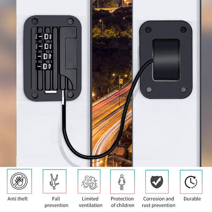 2 PCS Refrigerator Lock Fridge Cabinet Child Safety Childproof Window Door Locks