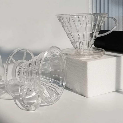 Household Hand Drip Coffee Filter Cup Reusable Plastic Cone Shaped HeatResistant