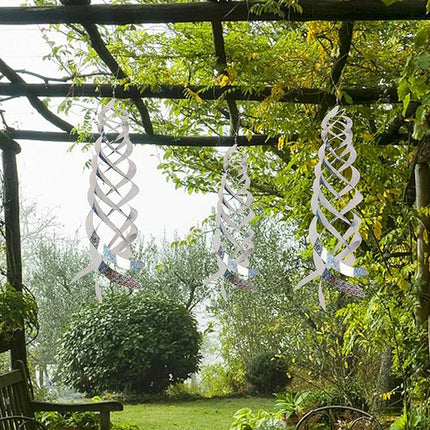 10PCS Hanging Reflective Bird Deterrent Wind Spinner Outdoor Garden Yard