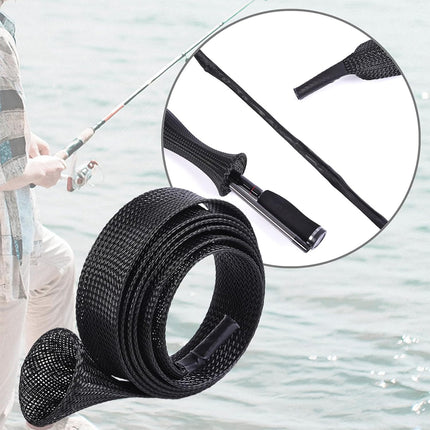 4PCS Retractable Fishing Rod Protector Mesh Tube Durable Lightweight 35x170mm