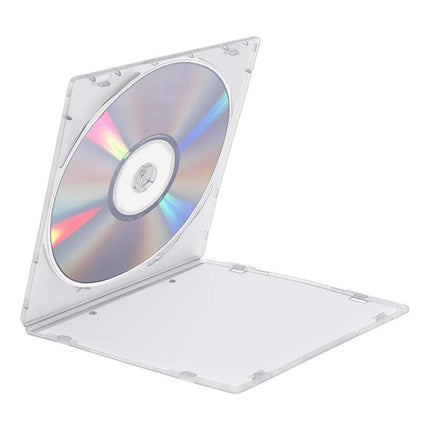 100pcs Transparent Square CD DVD Storage Box Protective Plastic Case for Discs