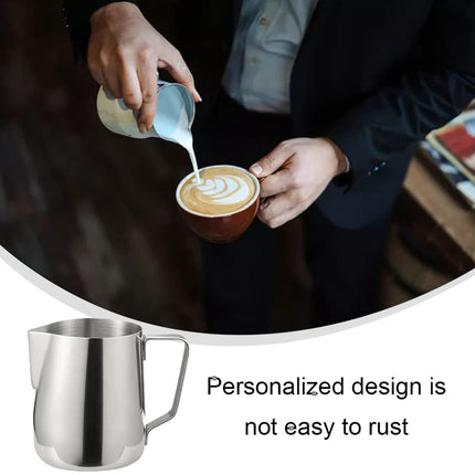 Stainless Steel Latte Art Cup 350ml 600ml Milk Frothing Pitcher Coffee Barista