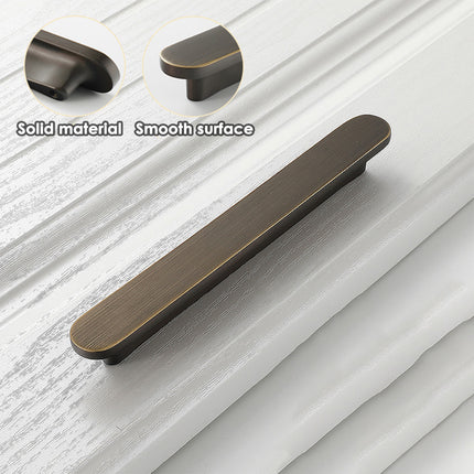 Simple Door Handle Cabinet Pull Knob Wardrobe Handle 4 Size Brass Kitchen
