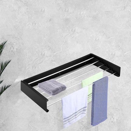 Foldable Wall Hanging Clothes Drying Rack Invisible Balcony Towel Laundry Rack