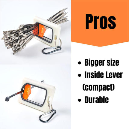 2pcs Square Cable Tie Organizer Fluorescent Portable Holder for Wire Management