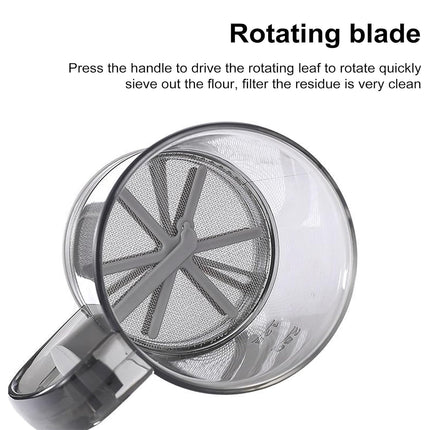 Semi Automatic Hand Held Flour Sifter Baking Powder Strainer Sieve Kitchen Tool