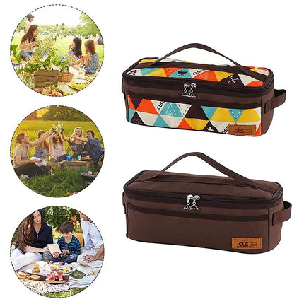 Camping Cookware Storage Bag Portable Travel Wash Bag Tableware Organizer Case