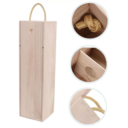 6pcs Red Wine Wooden Gift Box Packaging Storage Box for Wine Bottle Gifts