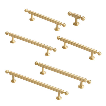 Copper Cabinet Handles 6 Sizes Modern Pulls for Wardrobe Drawer Shoe Cupboard