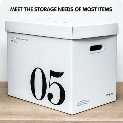 2PCS Paper Storage Box Large Capacity Portable Minimalist Design Home Storage