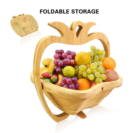 Foldable Bamboo Decorative Basket Collapsible 26x14x30cm Fish Pineapple Elephant