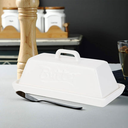 Large Capacity Sealed Ceramic Butter Tank Universal Model With Lid Storage Box