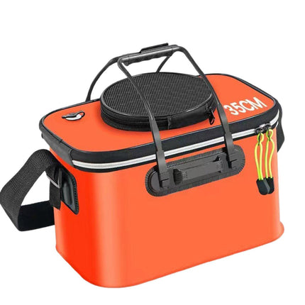 Portable Folding EVA Fishing Bucket Multi Use Live Fish Container with Strap