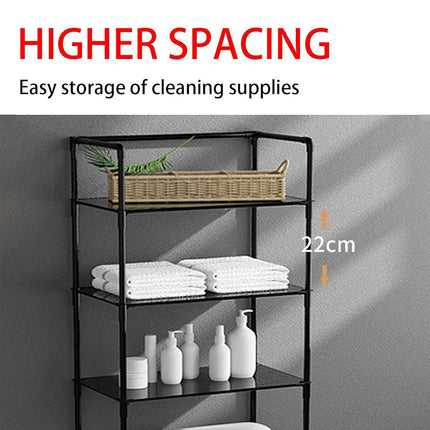Bathroom Rack Over Toilet Washing Machine Shelf Storage Organizer Stand Unit
