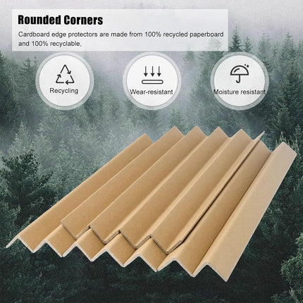 50PCS Brown Kraft Paper Corner Protector Sturdy Durable for Shipping Pack Use