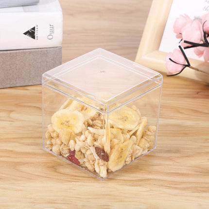 20pcs Transparent Biscuit Box Plastic Cake Box Pastry Dessert Storage Container