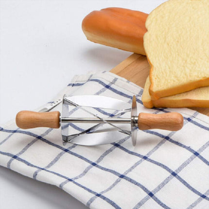 Roller Stainless Steel Croissant Cutter for Baking Pastry Cutting Easy Cleaning