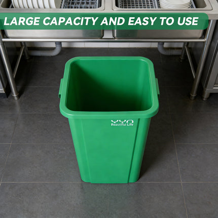 80L Trash Can Dustbin Large Capacity Easy to Use Durable for Indoor Outdoor Use
