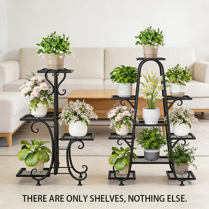 Multi Tier Plant Stand Metal Rack Indoor Outdoor Balcony Garden Shelf